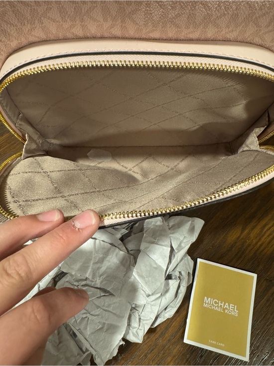 Michael Kors Blush Pink Signature Logo Backpack